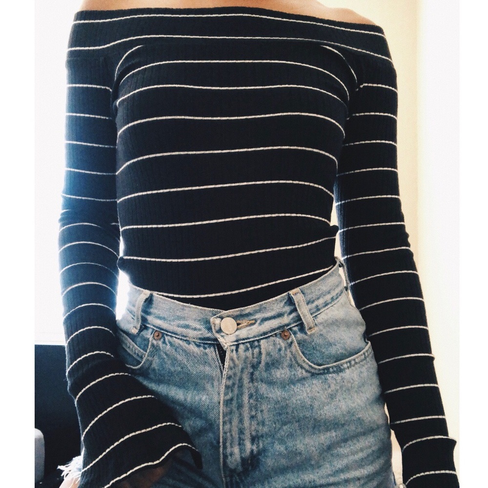 Off Shoulder Long Sleeve Top